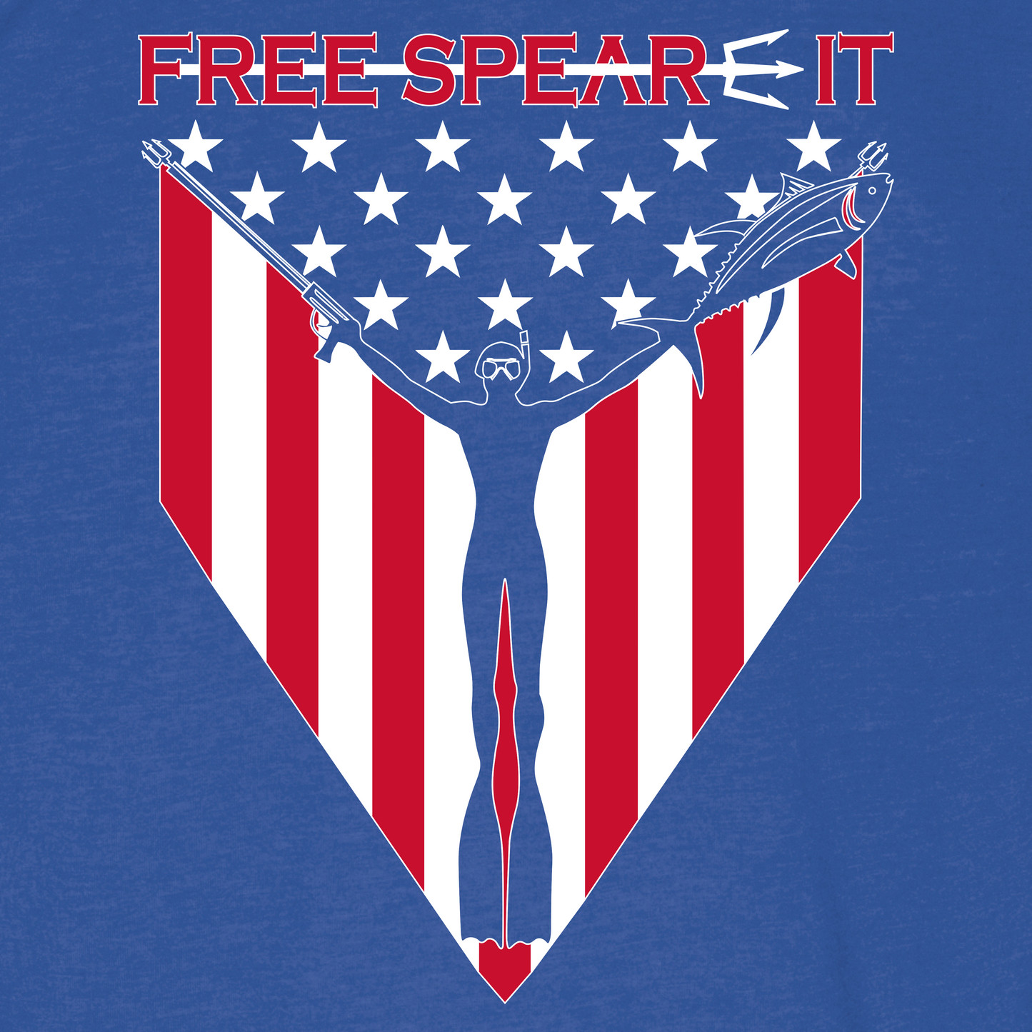 Spear-It of Freedom Short-Sleeve T-Shirt ~ Royal Blue