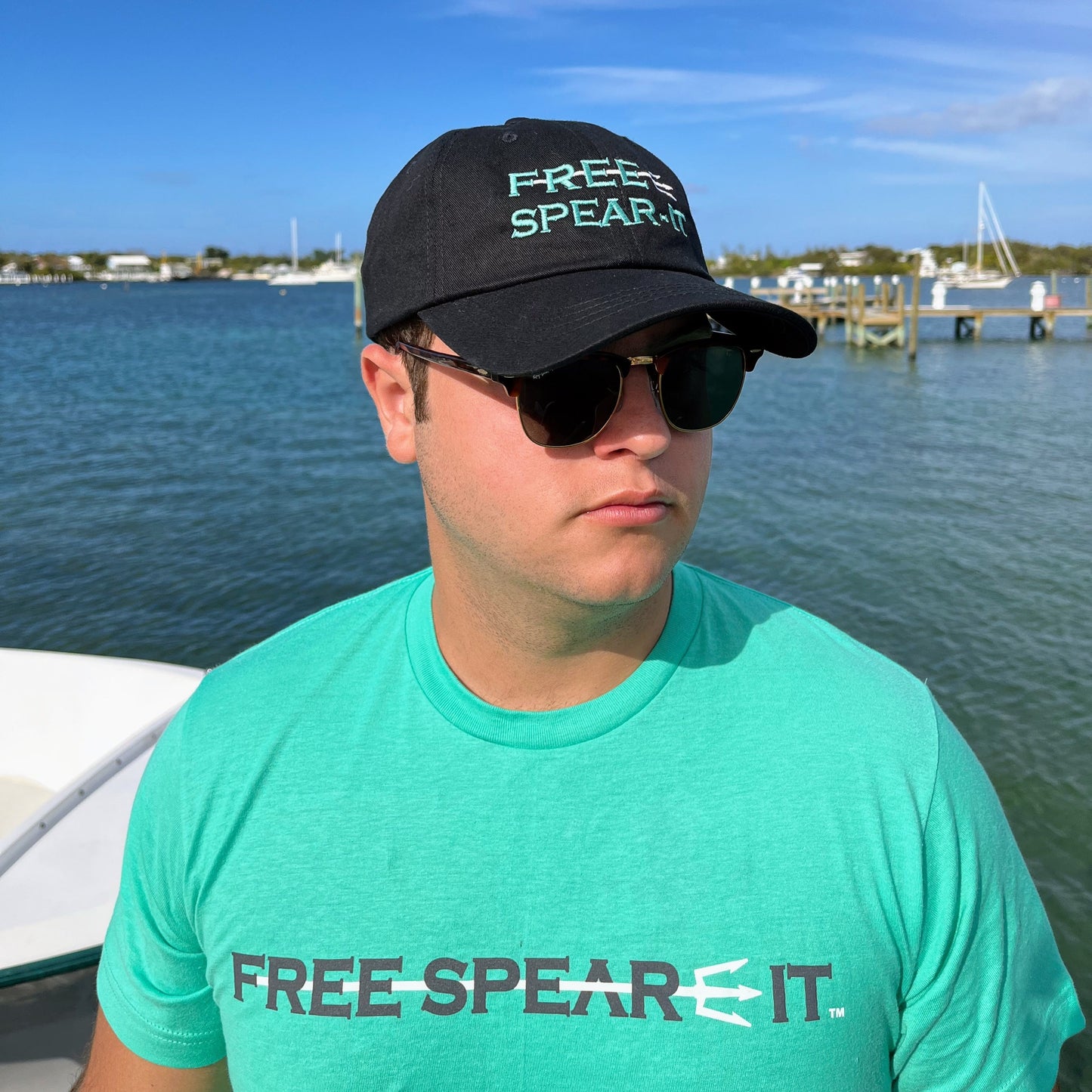 Free Spear-It Embroidered Dad Hat - Black