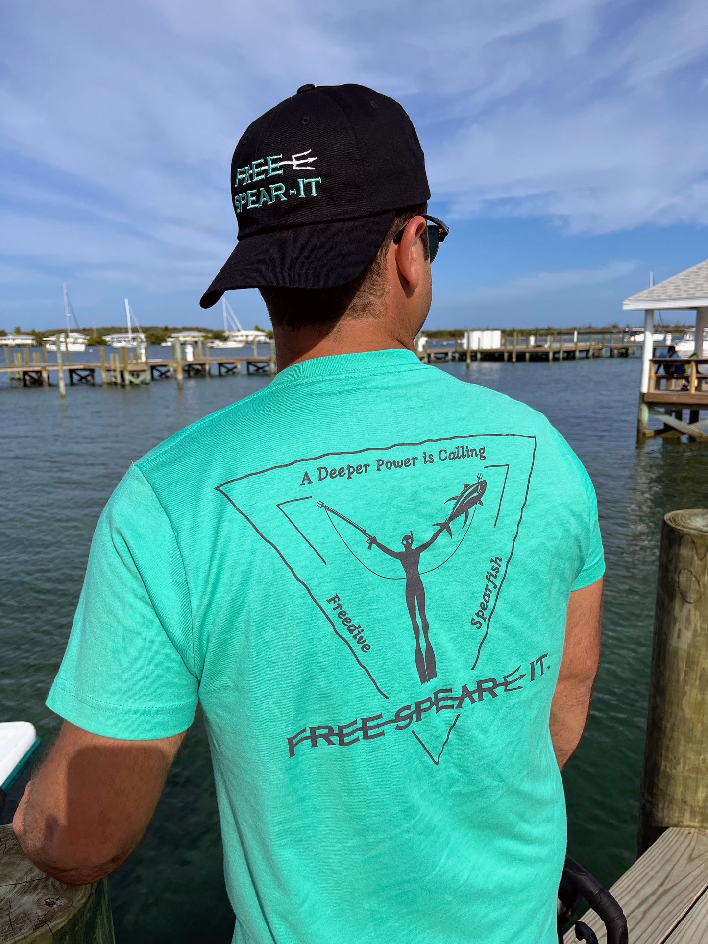 Free Spear-It Short-Sleeve T-Shirt ~ Aqua