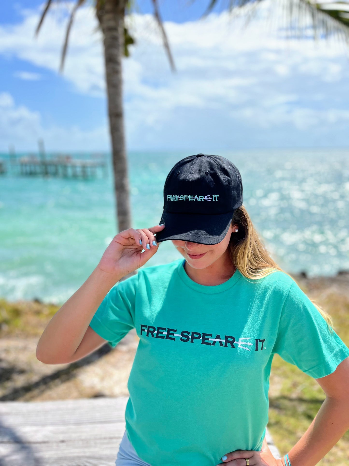 Free Spear-It Short-Sleeve T-Shirt ~ Aqua