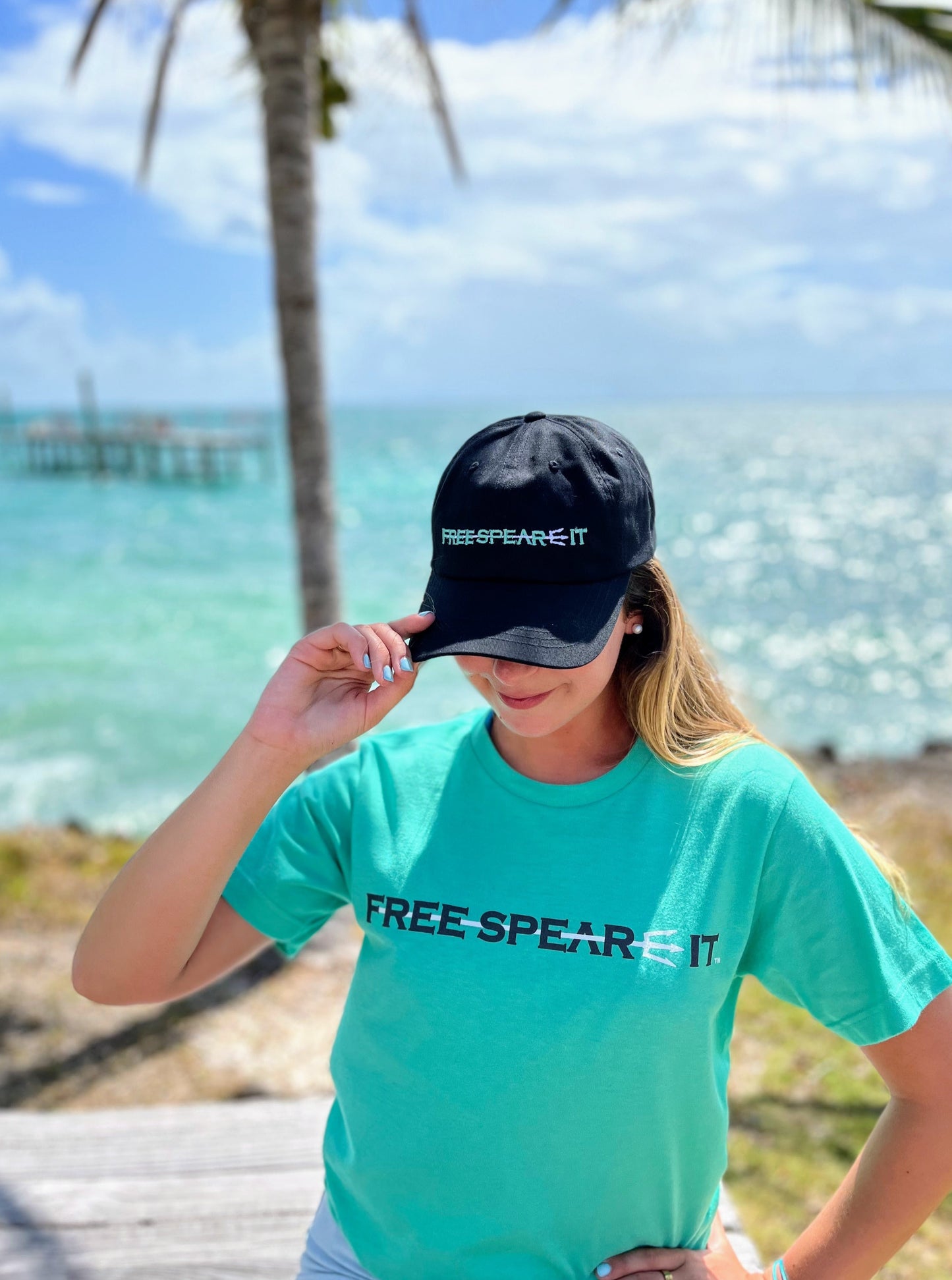 Free Spear-It Embroidered Dad Hat - Black